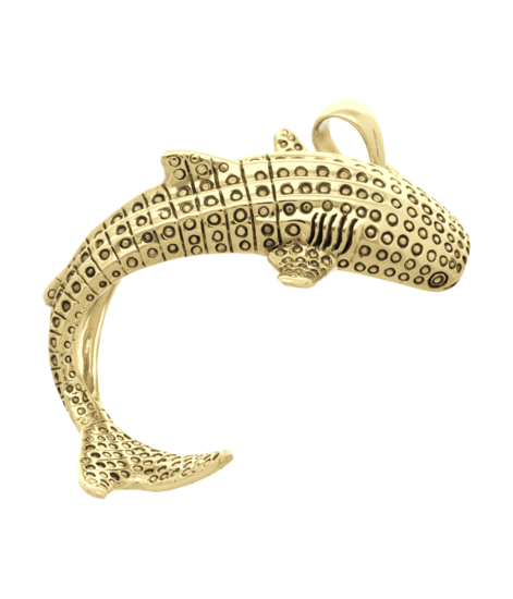 Golden Whale Shark XL Necklace Pendant