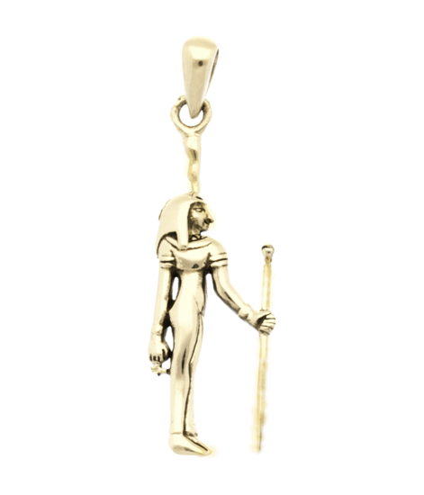 Gouden Egyptische Godin Maät kettinghanger