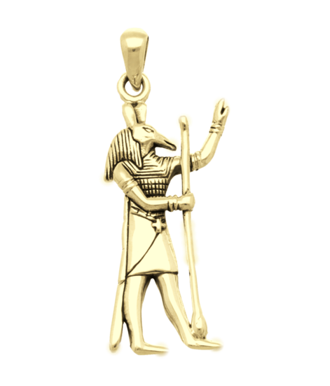 Gouden Egyptische God Seth kettinghanger