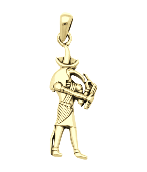 Gouden Egyptische God Toth kettinghanger