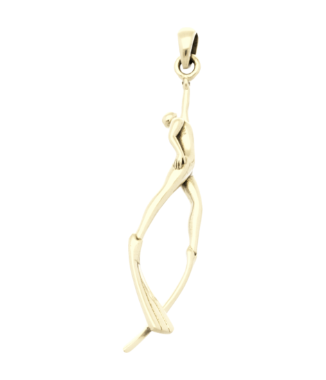 Gouden Freediver opstijging kettinghanger