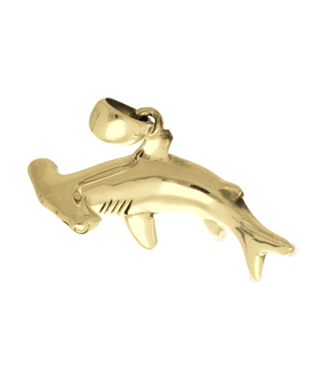 Gouden Hamerhaai kettinghanger