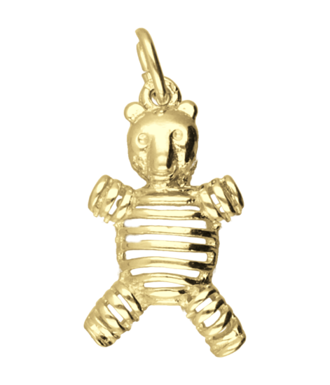 Golden Bear Openwork Necklace Pendant