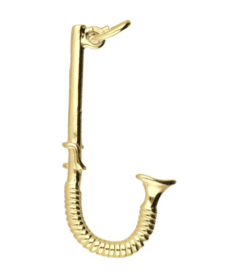 Gouden Snorkel groot kettinghanger