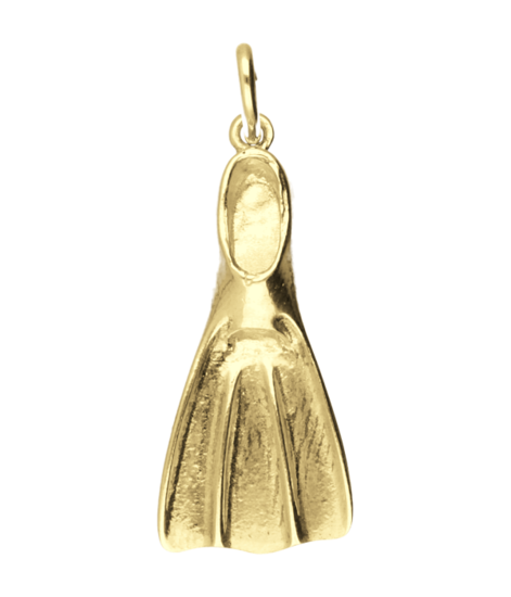Gouden Zwemvlies groot kettinghanger