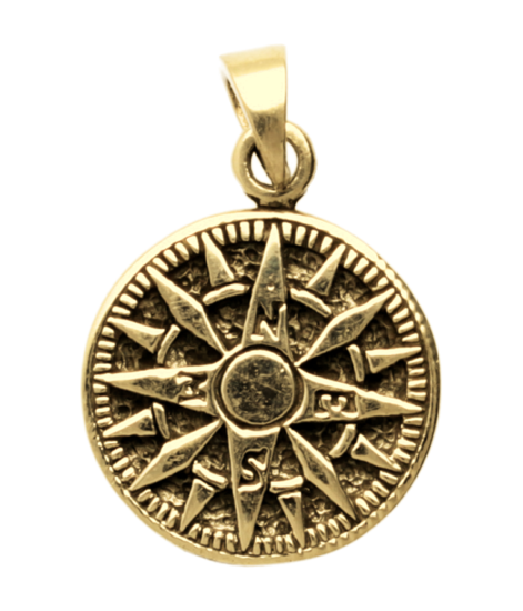 Gouden Windroos kettinghanger