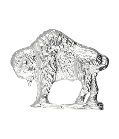 Zilveren Buffel Bison kettinghanger