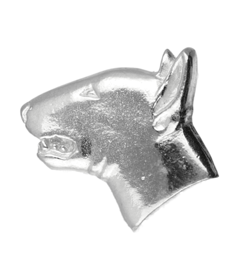Zilveren Bullterriër kop kettinghanger