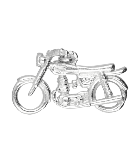 Zilveren Engelse motor 3D kettinghanger