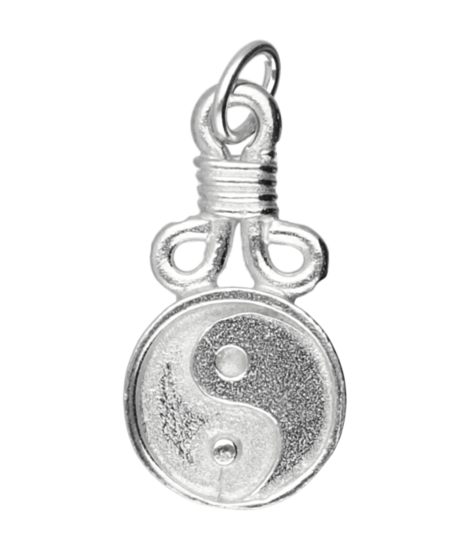 Zilveren Yin Yang kettinghanger