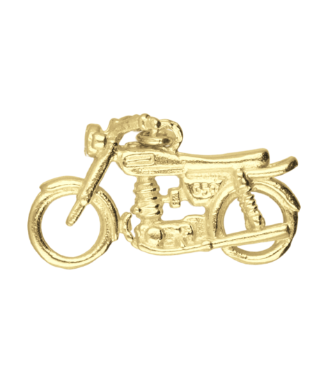 Gouden Engelse motor 3D kettinghanger