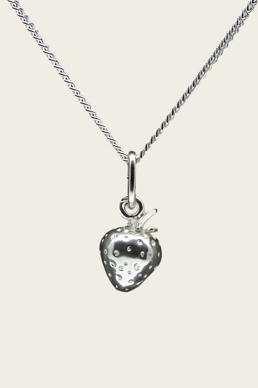 Gouden Aardbei ketting hanger