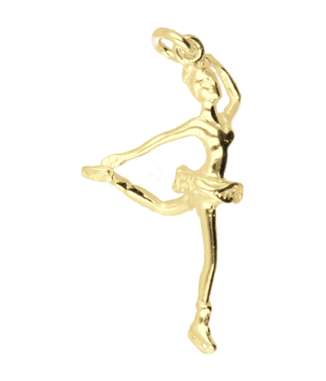 Gouden Kunstschaatsen ketting hanger
