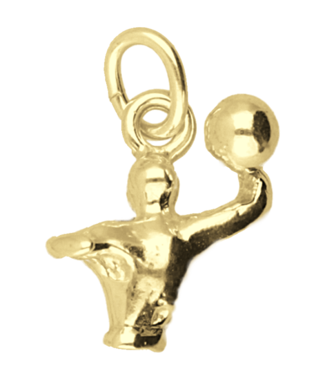 Gouden Waterpolo speler ketting hanger