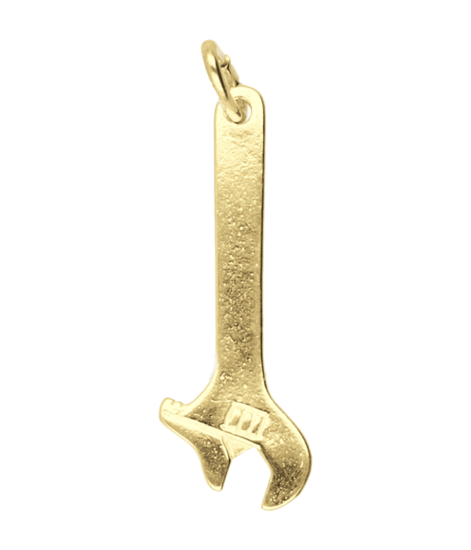 Gouden Bahco groot ketting hanger