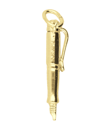 Gouden Vulpen ketting hanger