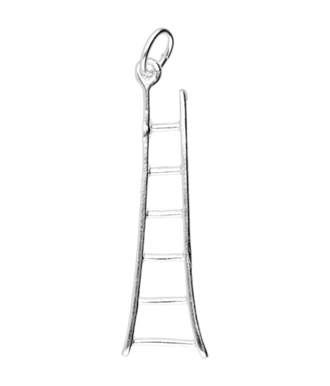 Zilveren Ladder ketting hanger