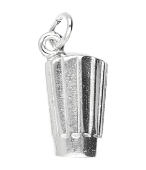 Silver Chef's Hat Necklace Pendant