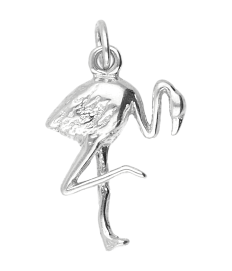 Silver Flamingo Necklace Pendant