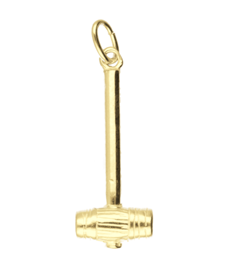 Gouden Voorzitters hamer ketting hanger