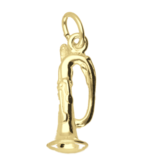 Gouden Hoorn klein ketting hanger