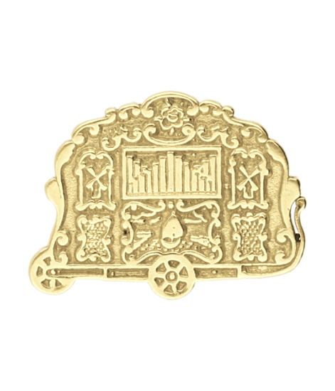 Gouden Draaiorgel ketting hanger