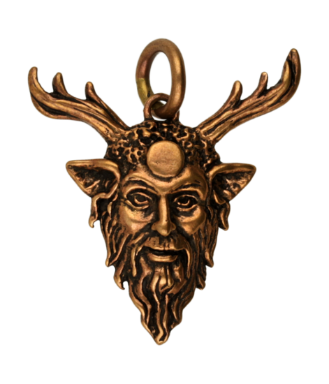 Cernunnos masker ketting hanger - brons