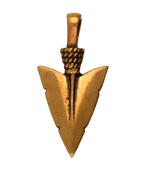 Bronzen Pijlpunt kettinghanger