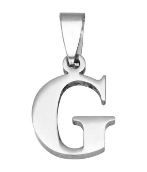 RVS Letter G ketting hanger - edelstaal