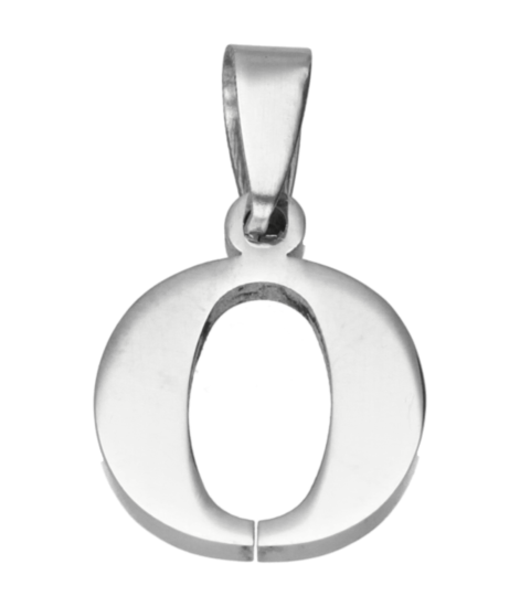RVS Letter O ketting hanger - edelstaal