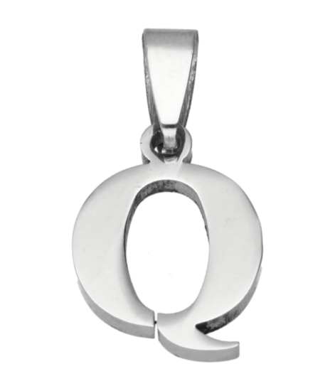 RVS Letter Q ketting hanger - edelstaal