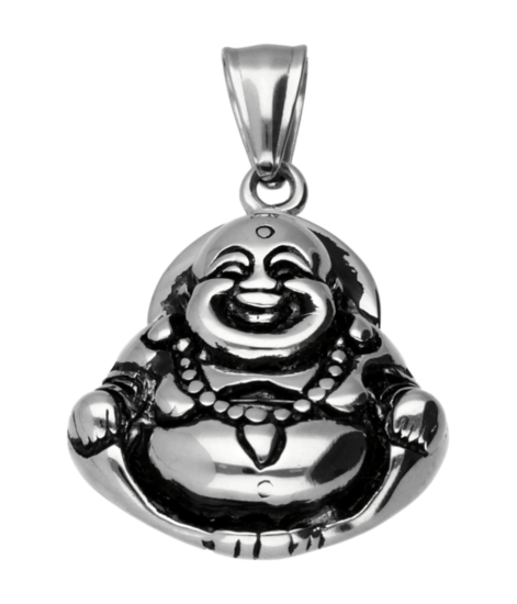 RVS Boeddha ketting hanger - edelstaal