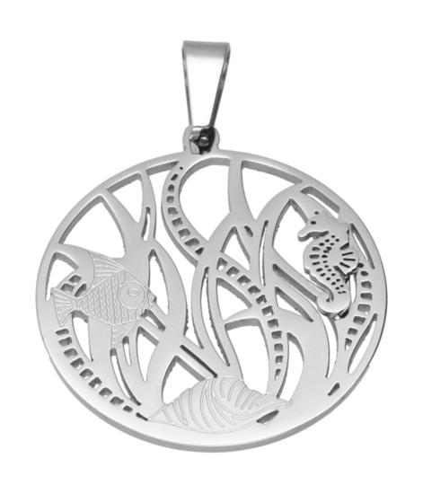 Stainless Steel Sea Life Necklace Pendant - Stainless Steel