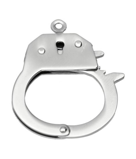 RVS Handboei groot open te maken ketting hanger - edelstaal