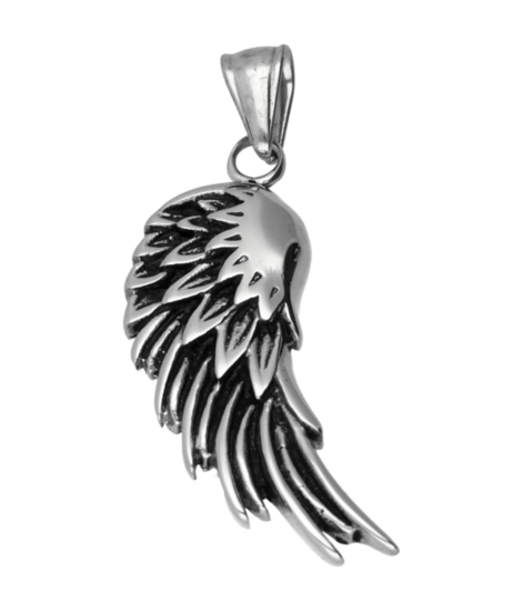 RVS Engel vleugel ketting hanger - edelstaal