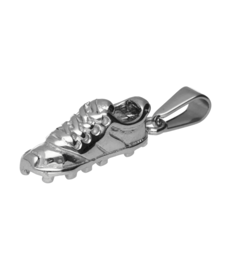 RVS Hardloopschoen Voetbalschoen met noppen ketting hanger - edelstaal