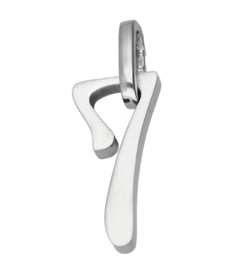 RVS Cijfer 7 ketting hanger - edelstaal