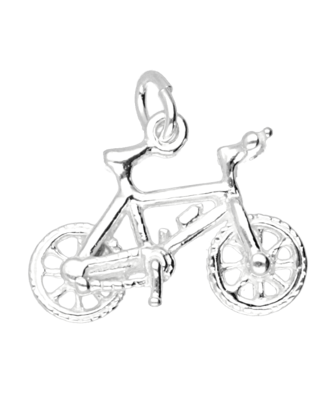 Silver Mountain Bike pendant, beautifully finished, in stock – Mooye jewelry