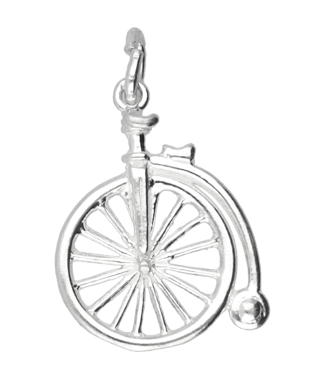 Silberner Velocipede Fahrradkettenanhänger – antik
