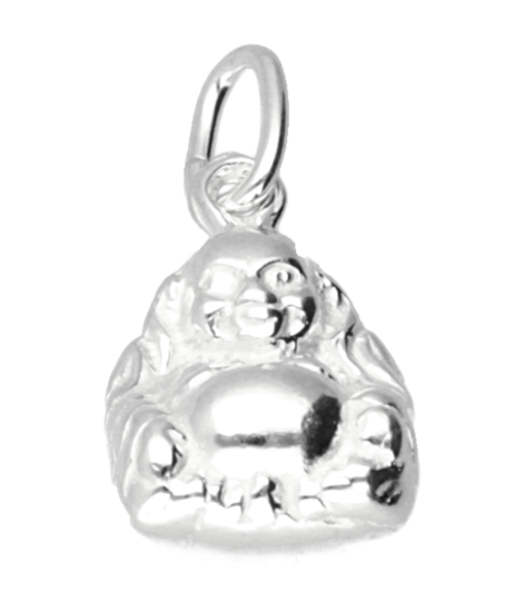 Zilveren Boeddha ketting hanger - klein