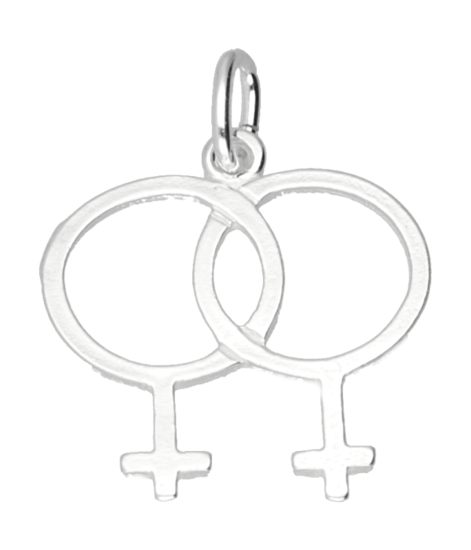 Silver Woman/Female Sign Necklace Pendant