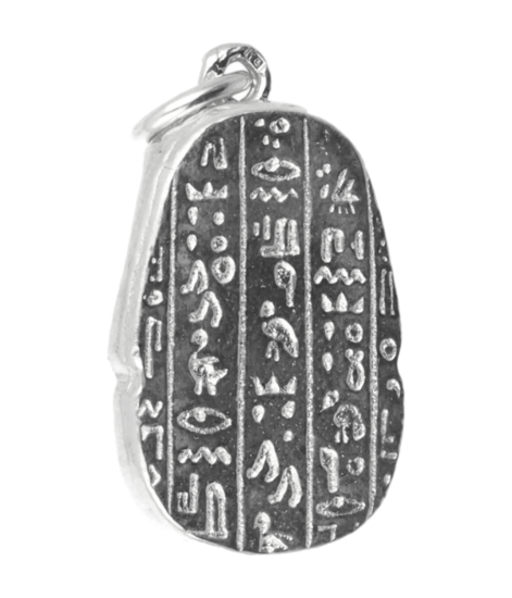 Silver Tutankhamun solid necklace pendant