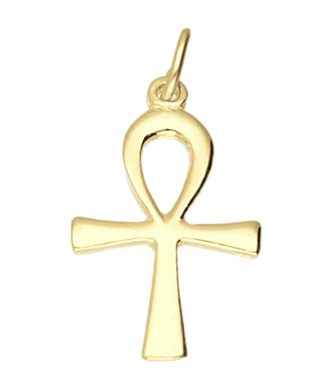Gouden Ankh kruis ketting hanger