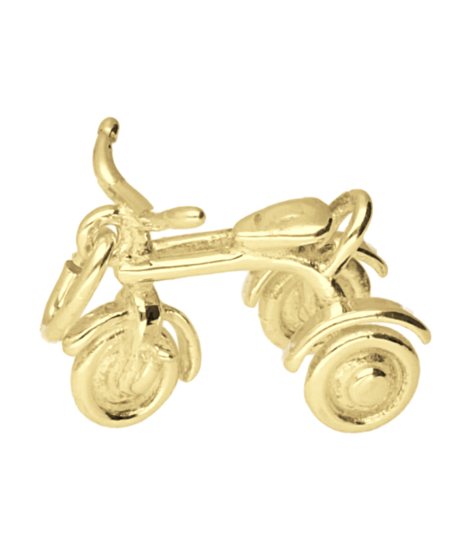 Gouden Driewieler ketting hanger