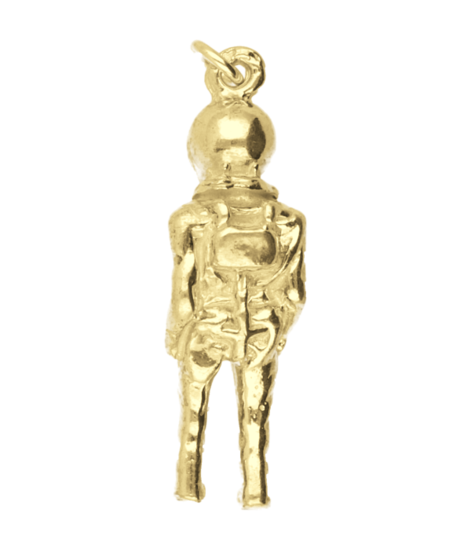 Gouden Helmduiker ketting hanger