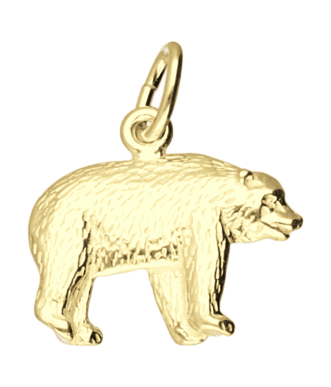 Gouden IJsbeer ketting hanger
