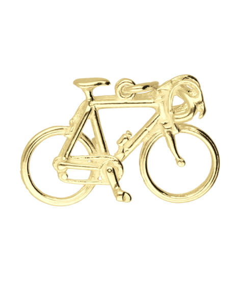 Gouden Racefiets groot ketting hanger
