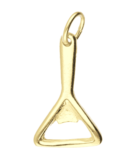 Gouden Flesopener klein kettinghanger