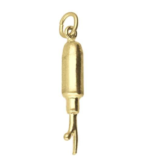 Gouden Knoopsgaten mes kettinghanger