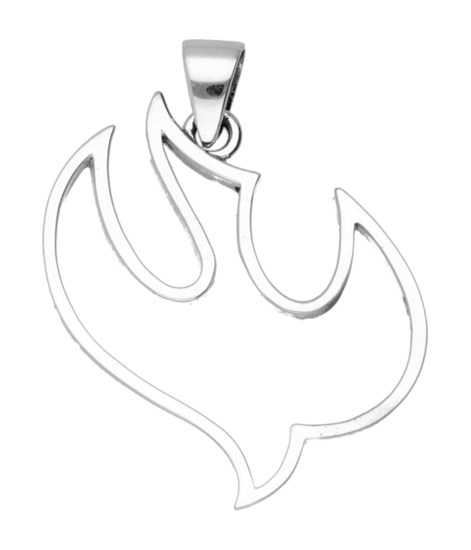 Silver Dove Openwork Necklace Pendant